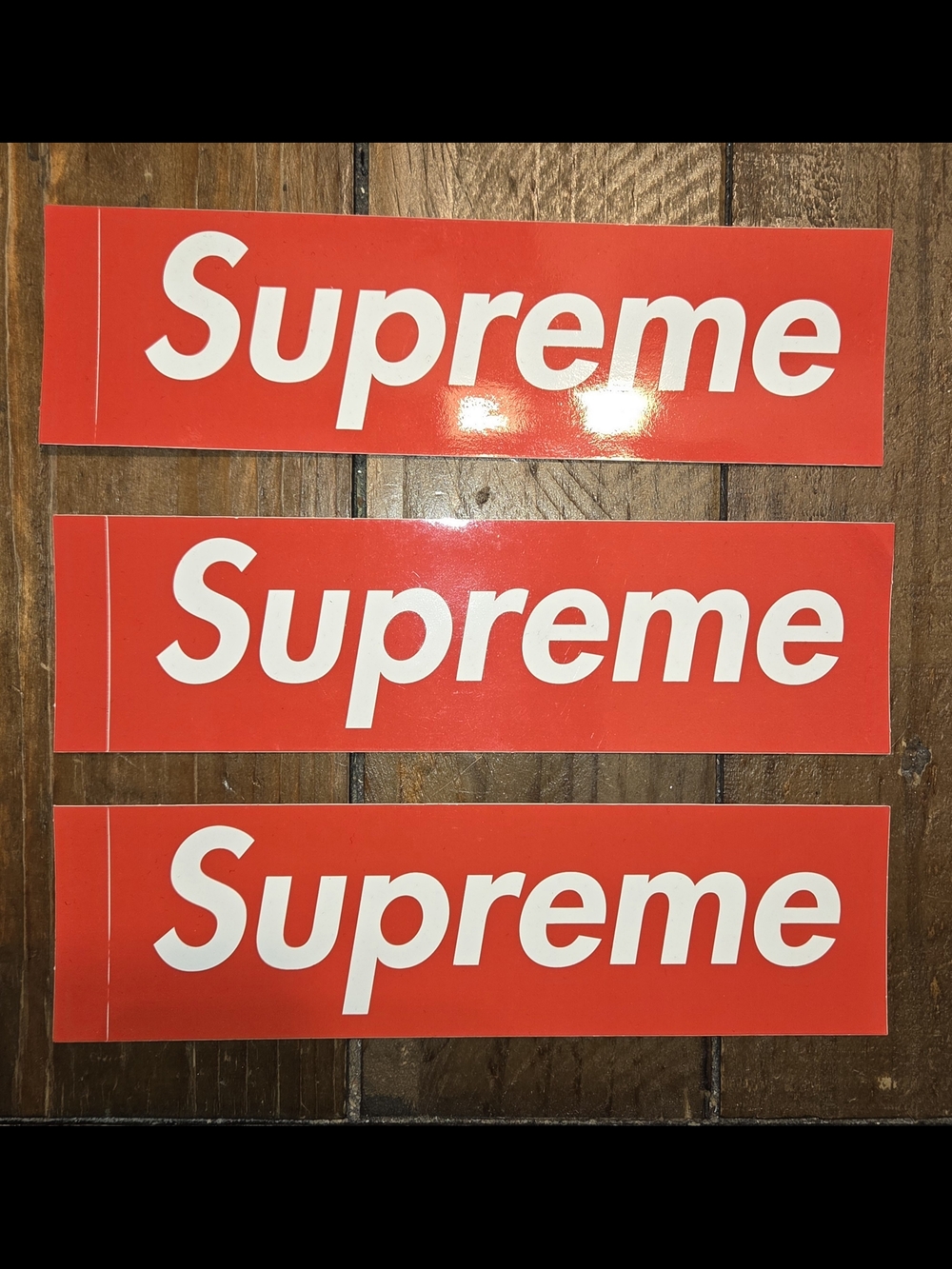 Supreme Red Sticker Set with White Script